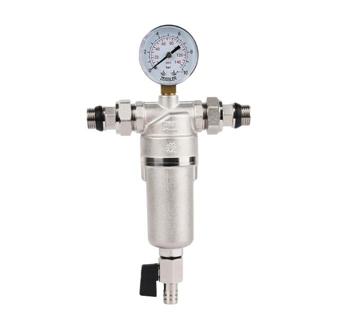 Самопромывной фильтр с манометром никелированный ZEISSLER ZRf.301.000104N (R=1/2" G=3/4") Самопромывной фильтр с манометром никелированный ZEISSLER ZRf.301.000104N (R=1/2" G=3/4")