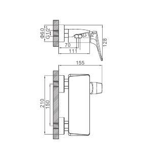 Смеситель для ванны Gerhans K13430 фото-3 Смеситель для ванны Gerhans K13430 фото-3