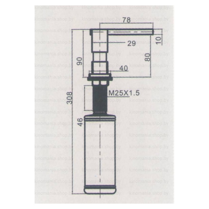 Дозатор для кухонной мойки врезной Gappo G404-2 фото-3