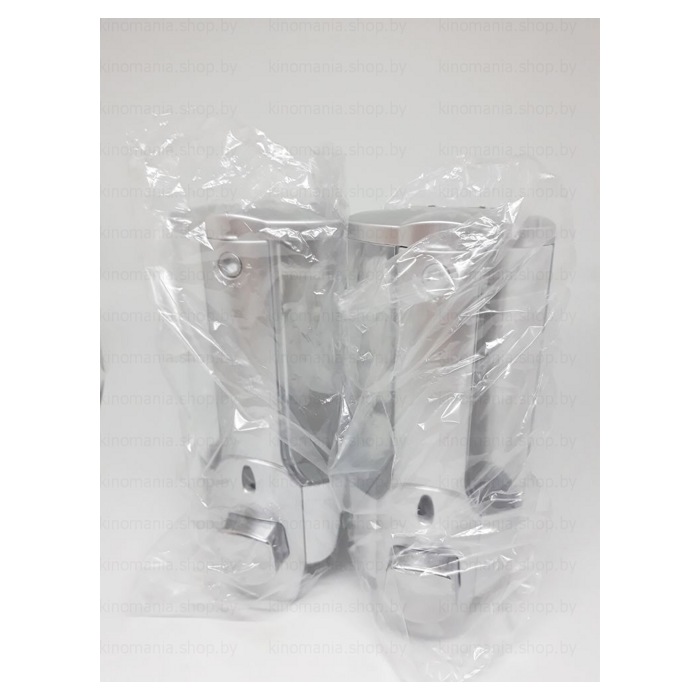Дозатор для жидкого мыла  Ledeme L407-1 (настенный, двойной, пластик, серый, 700мл)