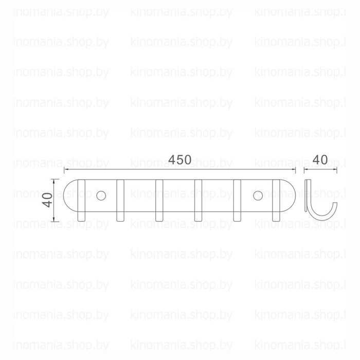 Вешалка плака с крючками Ledeme L70201-6 фото-3