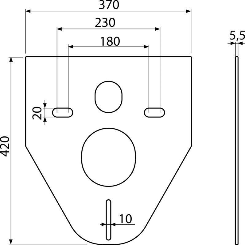 Звукоизоляционная плита для подвесного унитаза и для биде Alcadrain M91 (M91-BL-01) - фото2