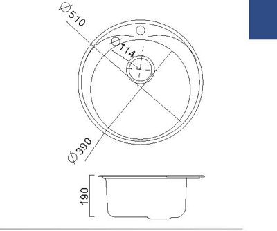 Мойка кухонная нержавейка FRAP FD510T (декор ),(овал),(врезная),(510*390*190),(перелив),(0,8мм),(сифон,крепление,уплотнитель) - фото2