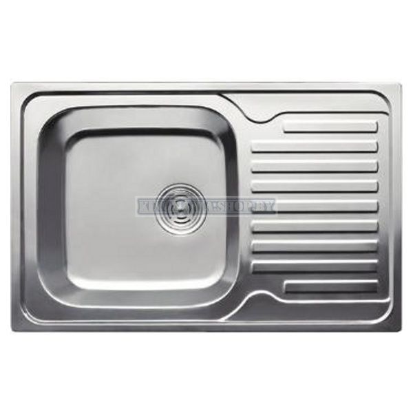 Мойка кухонная нержавейка Frap FD5078 (декор ),(прямоугольник),(врезная),(780*500*180),(перелив),(0,8мм),(сифон,крепление,уплотнитель) фото-3