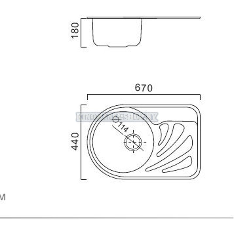 Мойка кухонная нержавейка Frap FD6744 (декор ),(врезная),(670*440*180),(перелив),(0,8мм),(сифон,крепление,уплотнитель) - фото2 Мойка кухонная нержавейка Frap FD6744 (декор ),(врезная),(670*440*180),(перелив),(0,8мм),(сифон,крепление,уплотнитель) - фото2