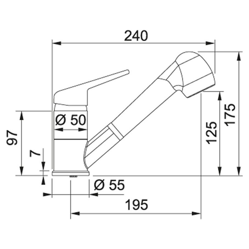 Смеситель для кухни Franke Novara Plus Pull-Out фото-3