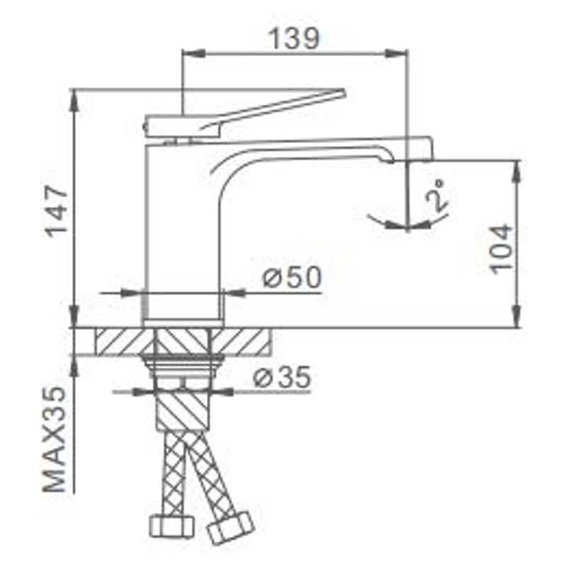 Смеситель для умывальника Frap F1045 фото-6