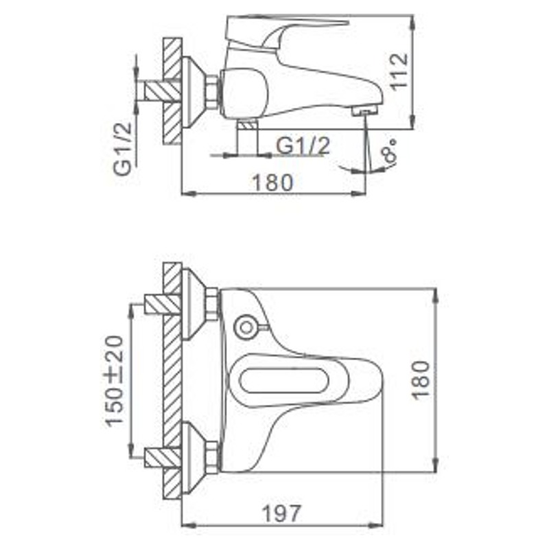 Смеситель для ванны FRAP F3204 фото-3