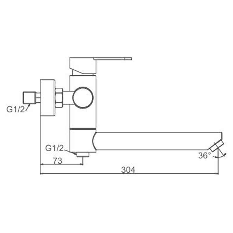 Смеситель для ванны Frap F32801-6 фото-3