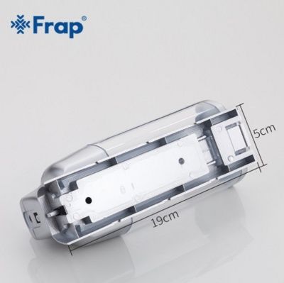Дозатор для жидкого мыла Frap F407 (настенный,пластик,380мл,серый+хром ) фото-5