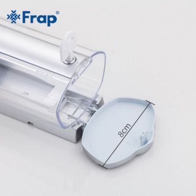 Дозатор для жидкого мыла Frap F407 (настенный,пластик,380мл,серый+хром ) фото-6