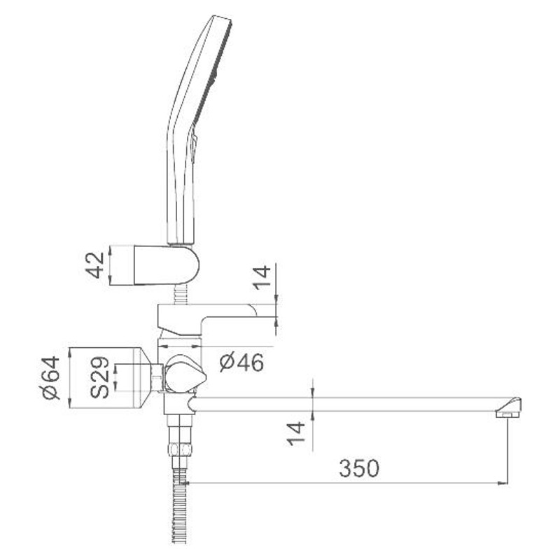 Смеситель для ванны Gappo G2203-8 фото-3