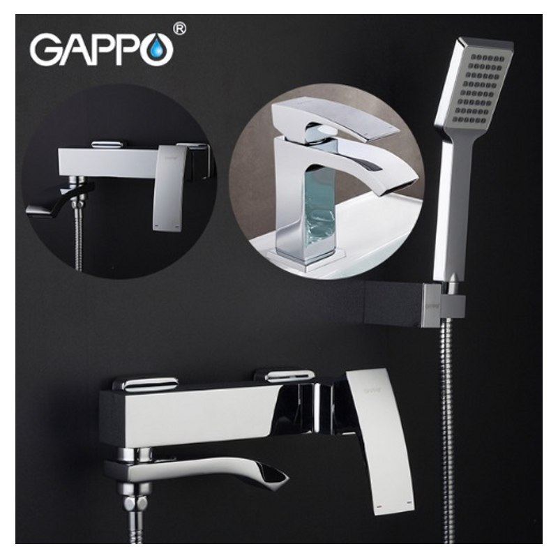 Комплект смеситель для ванны Gappo G3207+смеситель для умывальника Gappo G1007-1 - фото2