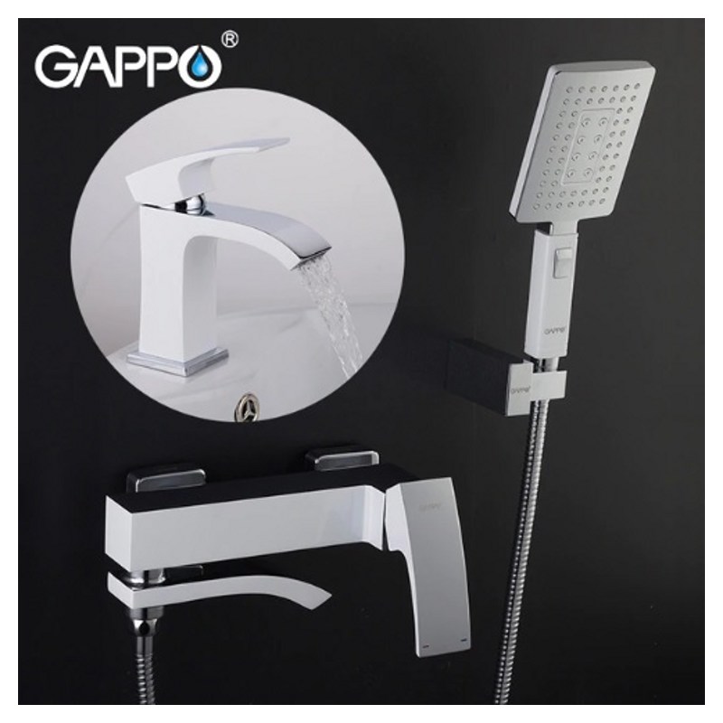 Комплект смеситель для ванны Gappo G3207-8+смеситель для умывальника Gappo G1007-8 фото-2