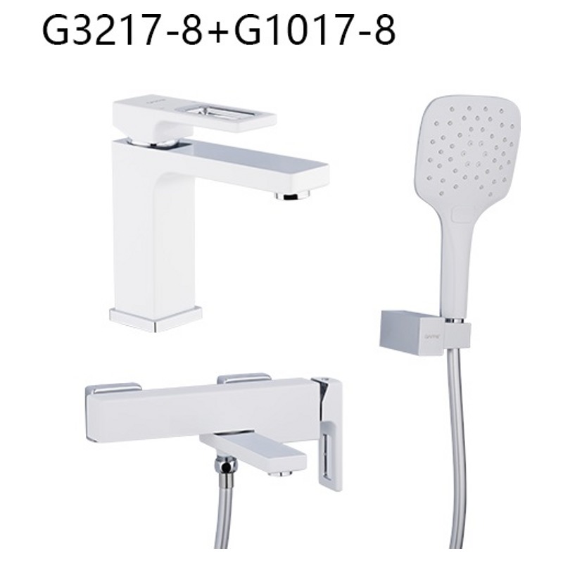 Комплект смеситель для ванны Gappo G3217-8+смеситель для умывальника Gappo G1017-8 - фото1
