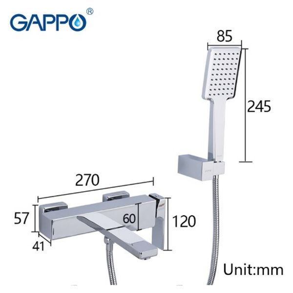 Смеситель для ванны Gappo G3218 фото-6