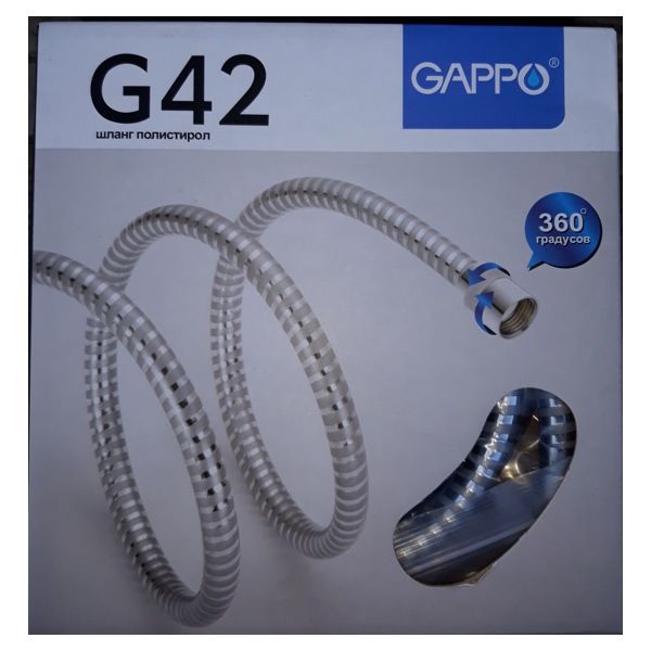 Шланг для душа Gappo G42 (Imp/Imp),(PVC),(150см),(хром),(армированный алюминиевой лентой,вращается на 360 градусов) фото-4