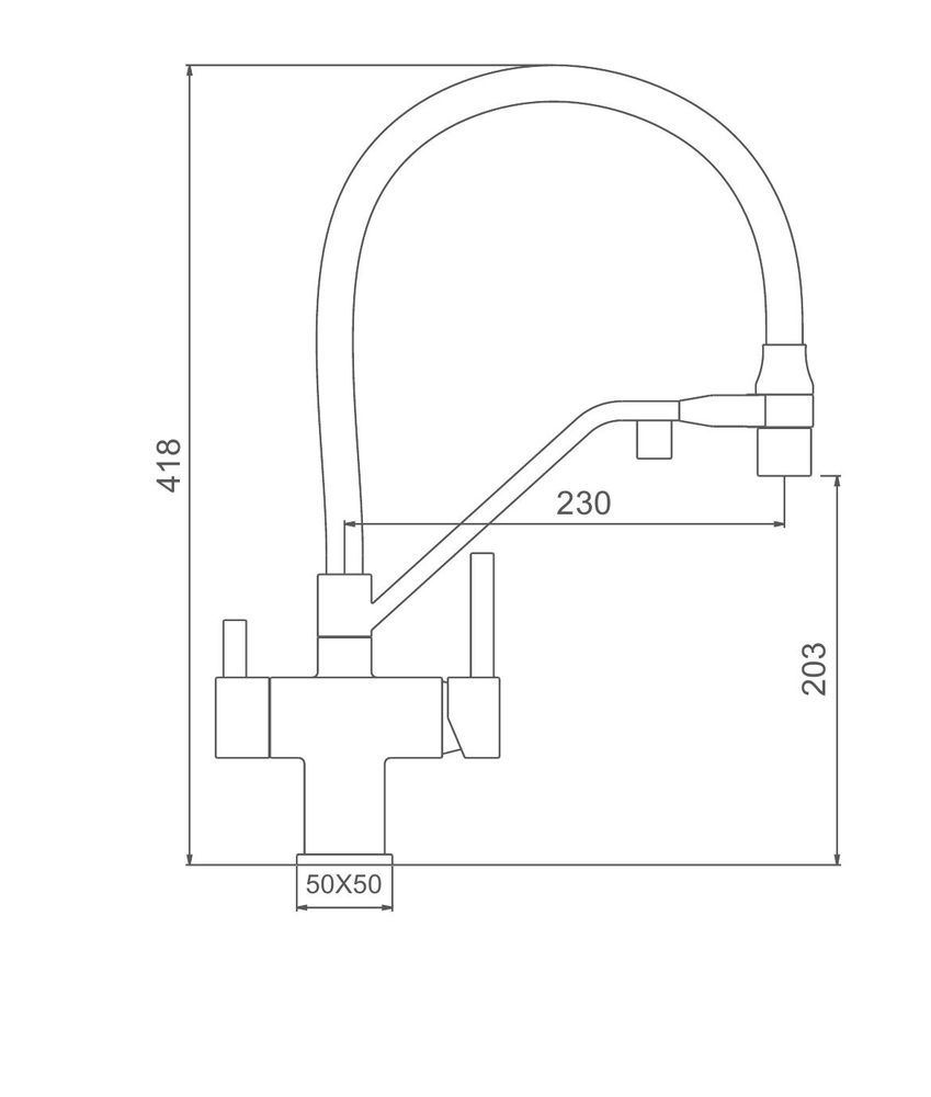 Смеситель для кухни Gappo G4395-60 фото-3