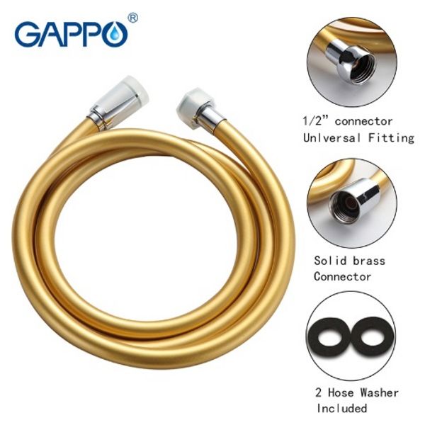 Шланг для душа Gappo G47-6 (Imp/Imp),(PVC),(150см),("золотой") фото-3
