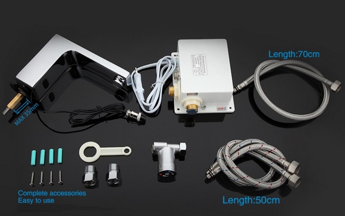 Сенсорный смеситель для умывальника Gappo G519 фото-4