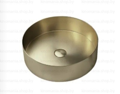 Раковина для ванной Gappo GX101-3 (круг.,на столеш., нерж. сталь, золотой сатин,D400*H125) - фото2