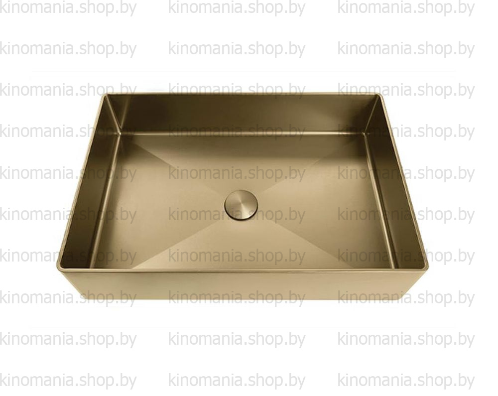 Раковина для ванной Gappo GX401-3 (прямоугол,на столеш.,нерж. сталь,золотой сатин,510*360*H100)