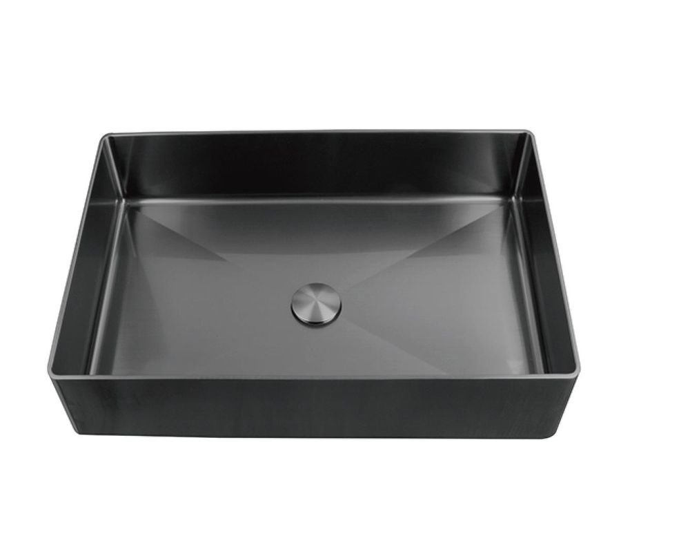 Раковина для ванной Gappo GX401-9 (прямоугол,на столеш.,нерж. сталь,оруженая сталь,510*360*H100)