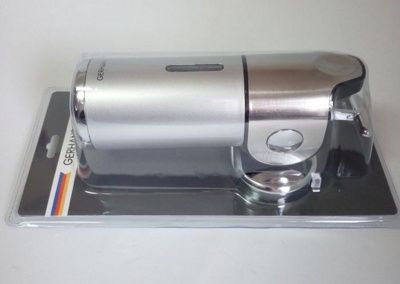 Дозатор для жидкого мыла Gerhans K50401M (невесной,пластик,серый+хром,450мл,блистер) фото-3