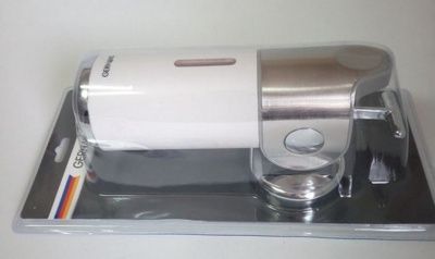 Дозатор для жидкого мыла Gerhans K50401W (невесной,пластик,белый+хром,450мл,блистер) фото-4