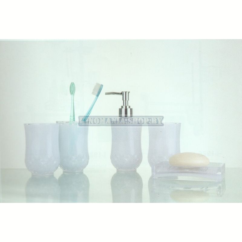 Набор пластиковых аксессуаров для ванной комнаты Ledeme L421-3 (белый) фото-2
