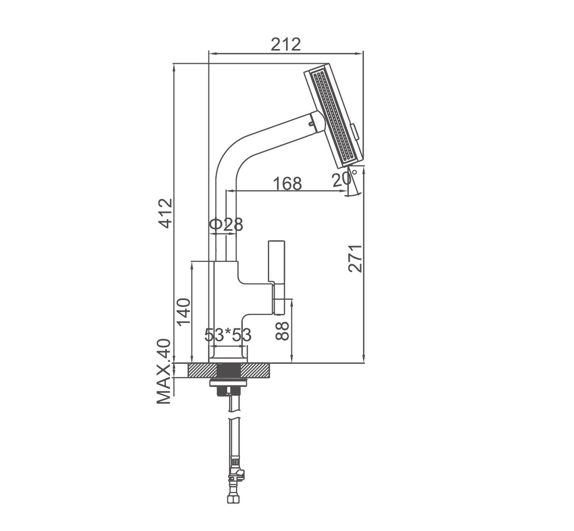 Смеситель для кухни Ledeme L6099B-4 фото-4