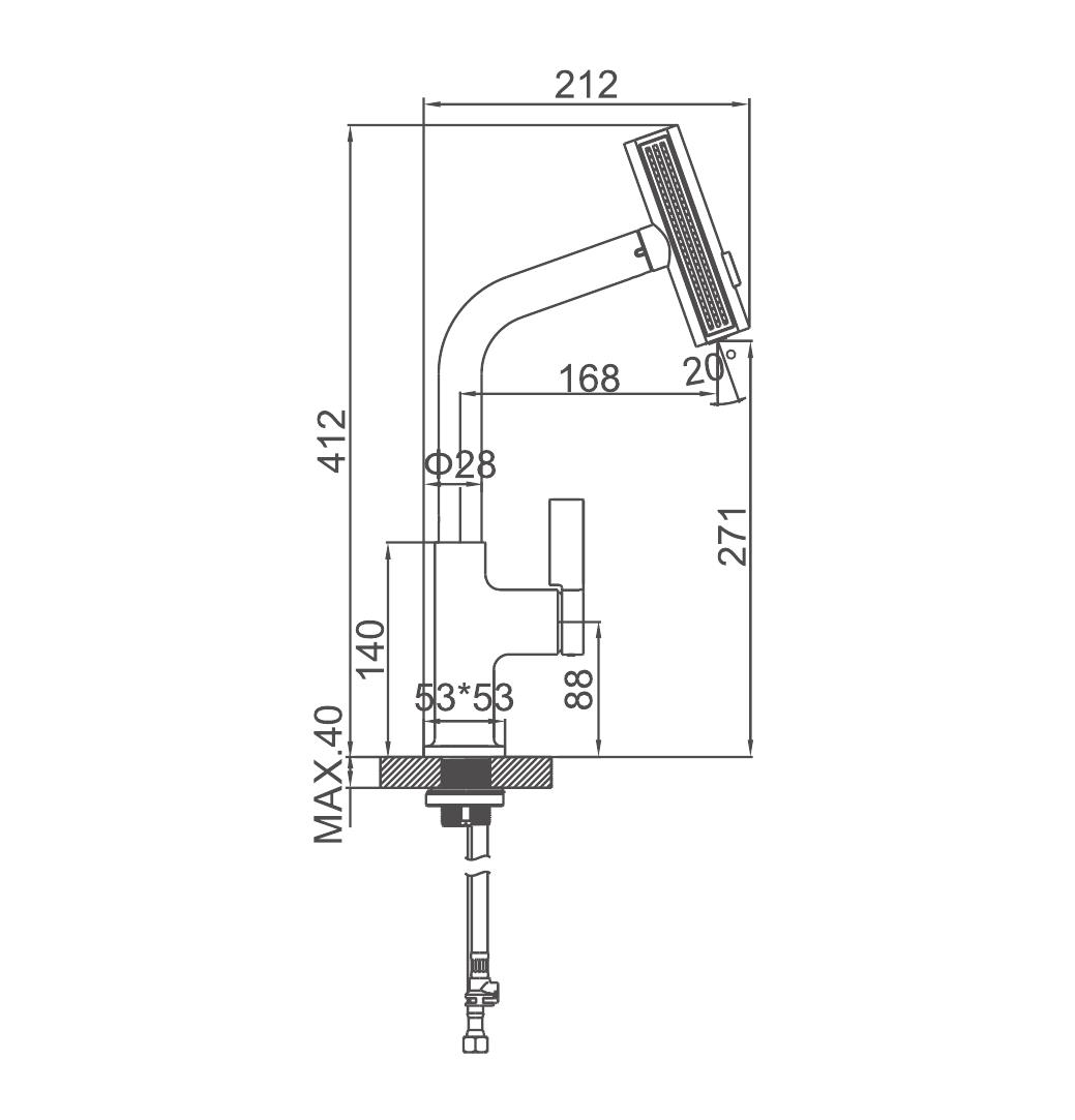 Смеситель для кухни Ledeme L6099D-4 фото-4