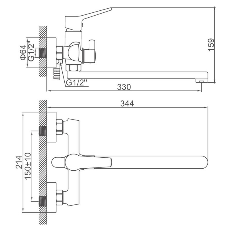 Смеситель для ванны Ledeme L2269 фото-3