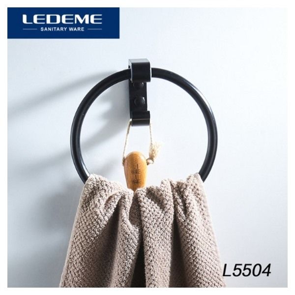 Держатель полотенца кольцо с вешалкой Ledeme L5504