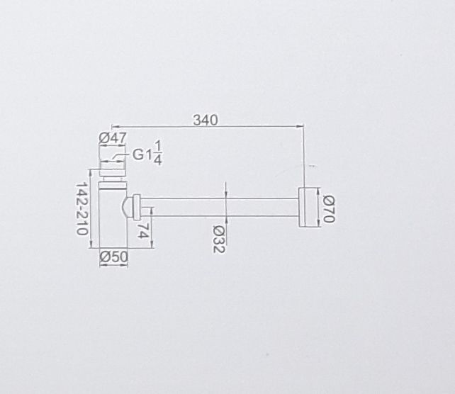 Сифон металлический для умывальника хром круглый Ledeme L81 (RL81) - фото2