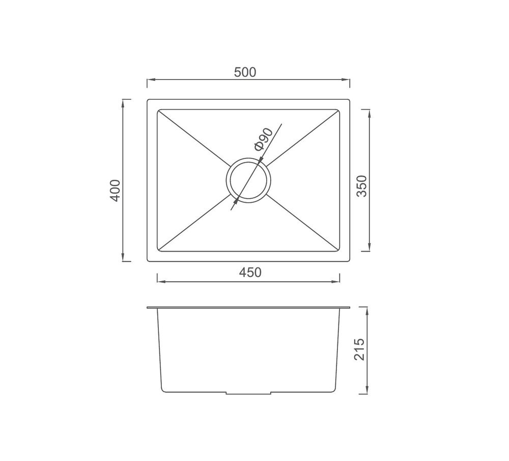 Кухонная мойка Gappo GS5040 фото-3