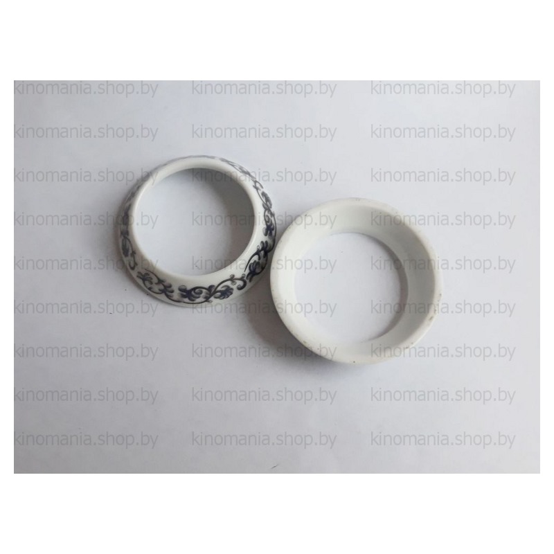 Накладки для частей смесителя круглые керамические с узором фото-2