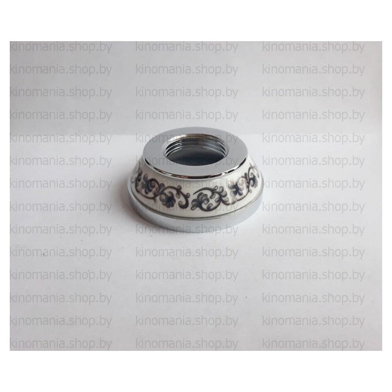 Отражатели для смесителя круглые конусные с керамикой с узором (хром,3/4",d25*H20*D58,2шт) - фото1