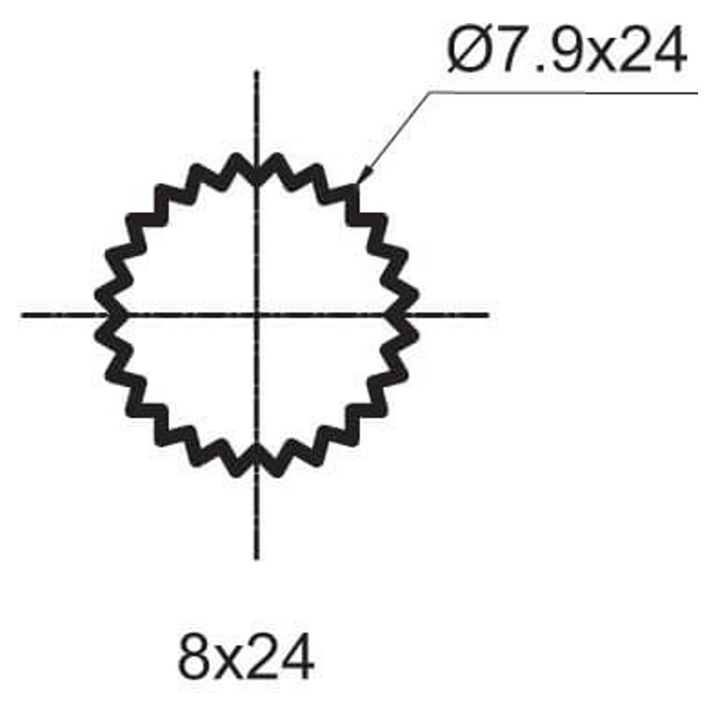 Кран-букса Rubineta 664012 (керамика,1/2" Cross 8х24 шлиц, 180°) фото-4