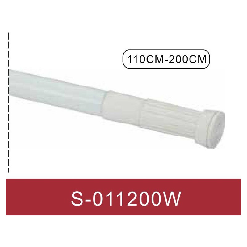 Карниз для шторки в ванную Savol S-011200W (белый,110-200см)