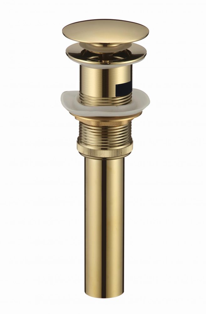 Донный клапан для умывальника с переливом и удлинителем Savol S-XS001B (золото)