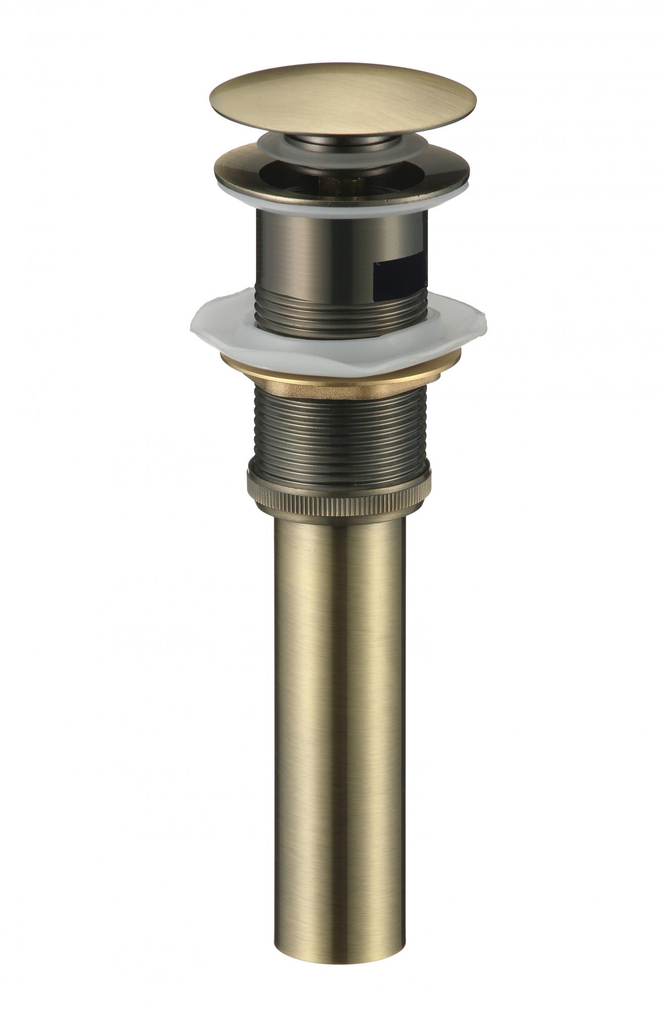 Донный клапан для умывальника с переливом и удлинителем Savol S-XS001C (бронза) - фото1