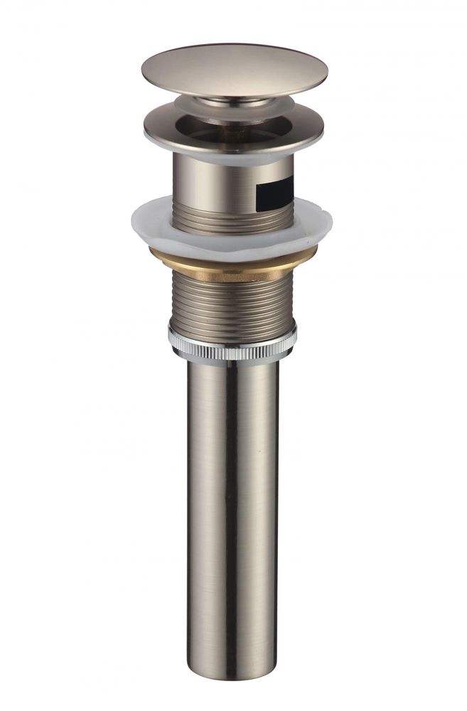Донный клапан для умывальника с переливом и удлинителем Savol S-XS001L (сатин) - фото1