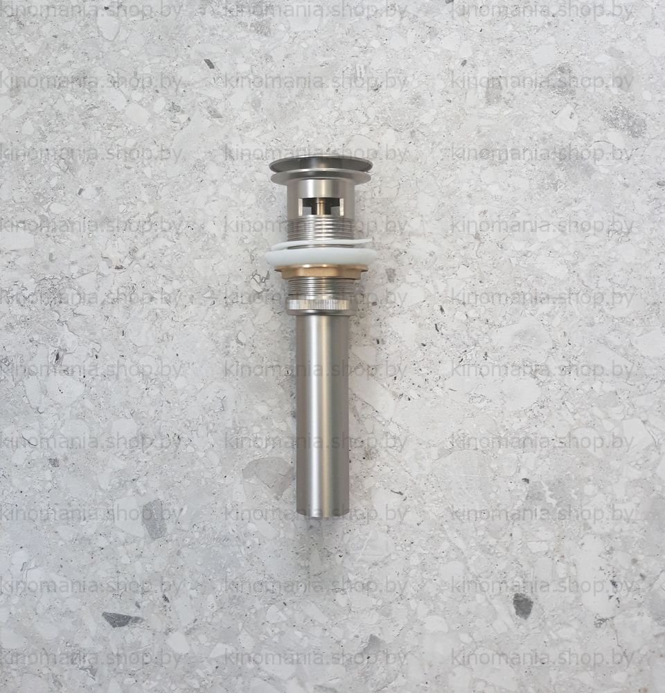 Донный клапан для умывальника с переливом и удлинителем Savol S-XS001L (сатин) фото-2