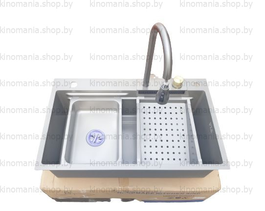 Кухонная мойка Sink HM7546 (нано серый) фото-6