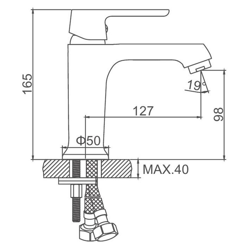 Смеситель для умывальника Ledeme L1077W фото-3