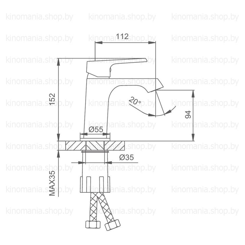 Смеситель для умывальника Frap F1071 фото-3