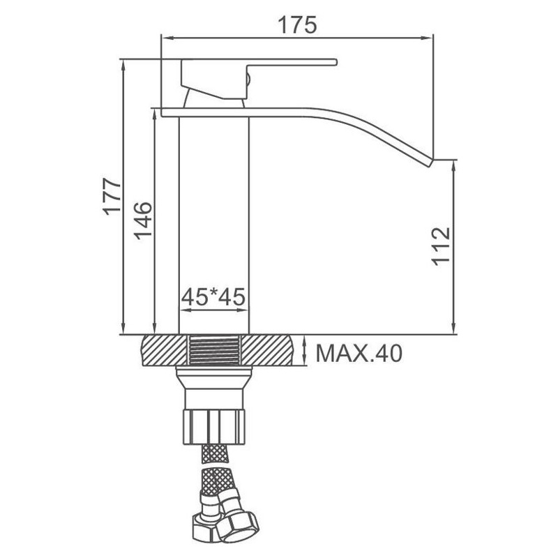 Смеситель для умывальника Ledeme L1055B-29 фото-3