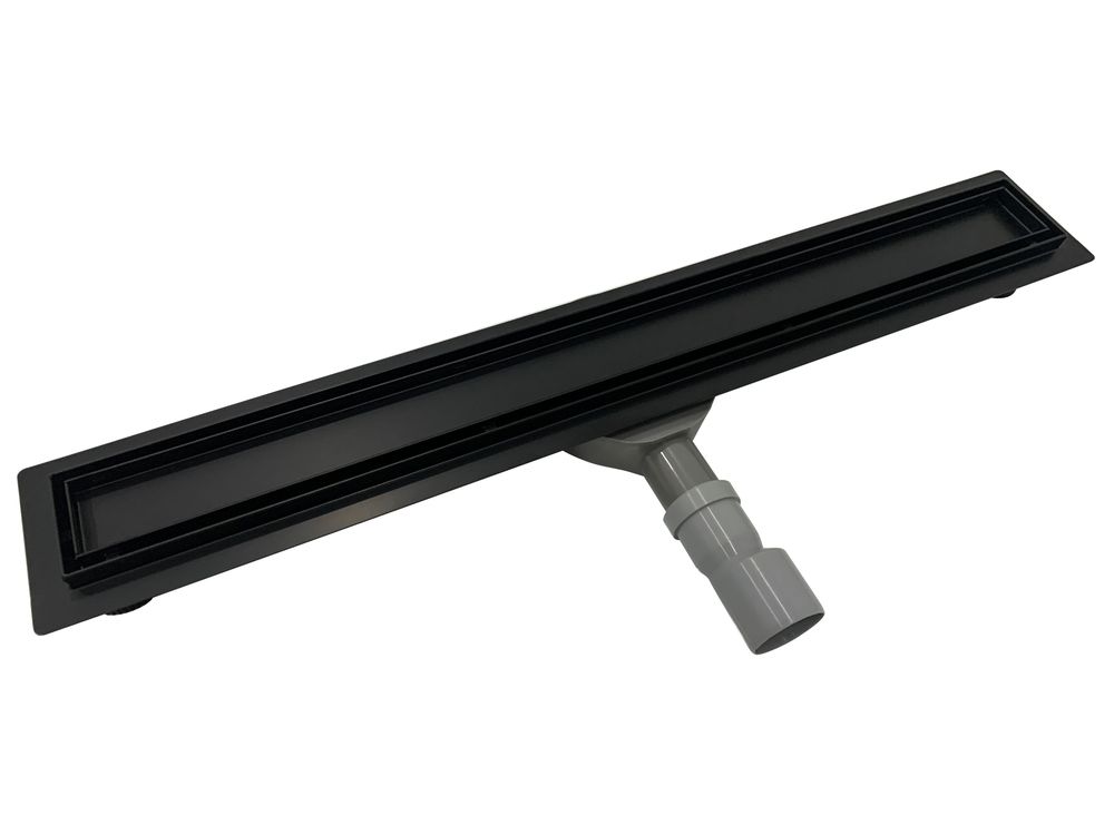 Душевой трап Roxen Supra Black 91050-60 (60см,чёрный, под плитку, комб. затвор,поворот. сиф.) фото-5