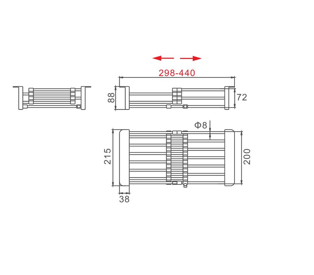 Корзина коландер раздвижной для кухонной мойки Wisent W302644G-BY фото-3